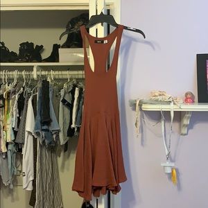 Burgundy midi dress